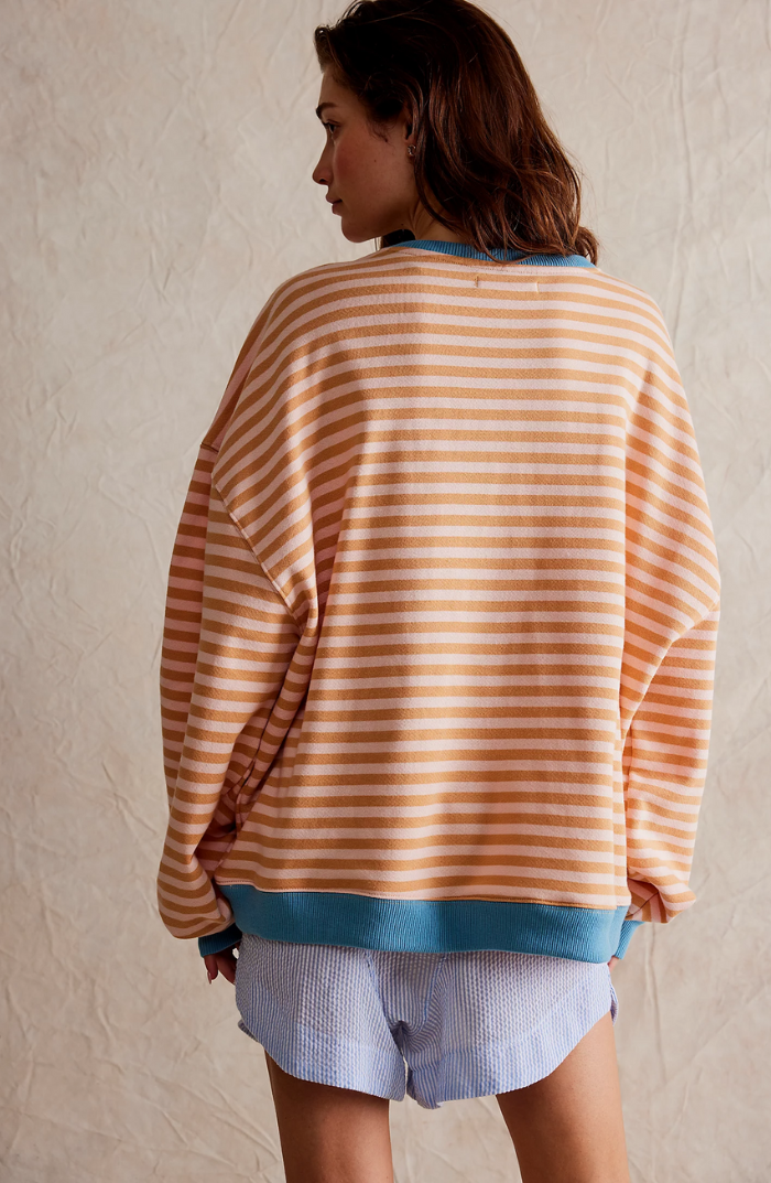 Liliane™ - Levendig Gestreepte Oversized Trui met Accenten