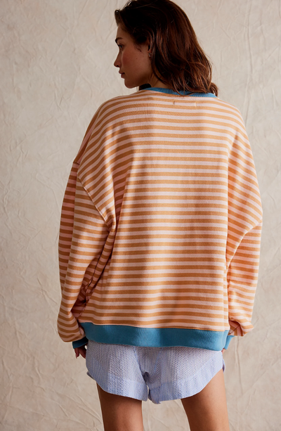Liliane™ - Levendig Gestreepte Oversized Trui met Accenten